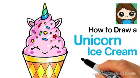 Ice Cream Unicorn Draw So Cute Food Kopler Mambu