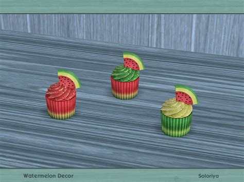 The Sims Resource Watermelon Decor Cupcake