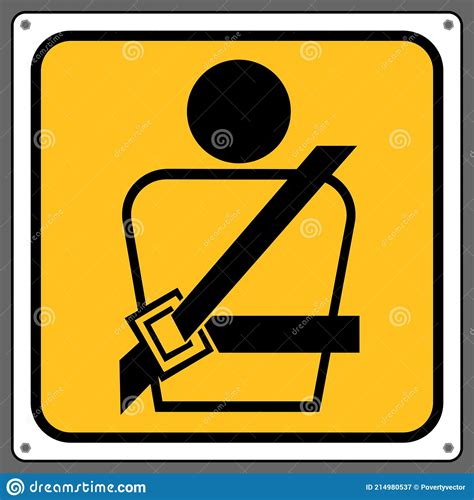 please wear your seat belt for safety caution sign stock vector illustration of danger auto