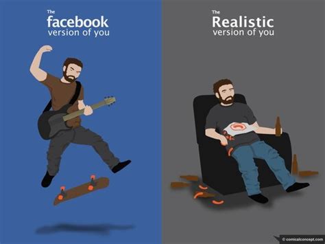This Is Funny Facebook Profile Vs Reality Guitarmemes Guitarjokes