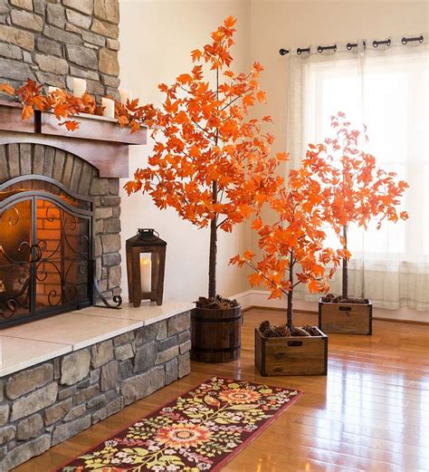 Indooroutdoor Electric Lighted Maple Trees Plowhearth Fall Porch