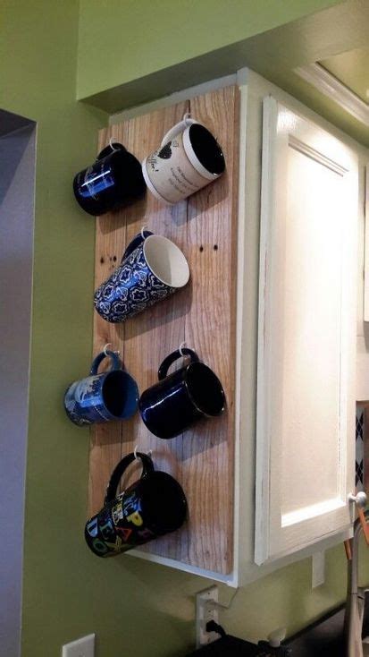 Creative Coffee Station With Hanging Cup Holder Ideas 47 Coffee Cup