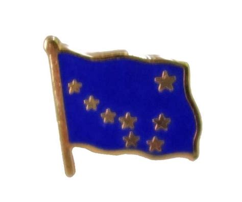 Alaska State Flag Pinback Vintage Enamel Pin Lapel Badge Etsy