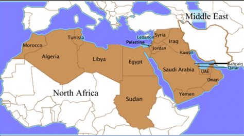 Map Of The Middle East And North Africa Mena Countries Download Scientific Diagram