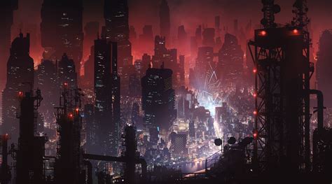 Cyberpunk City By Tarmo Juhola Rimaginarycityscapes