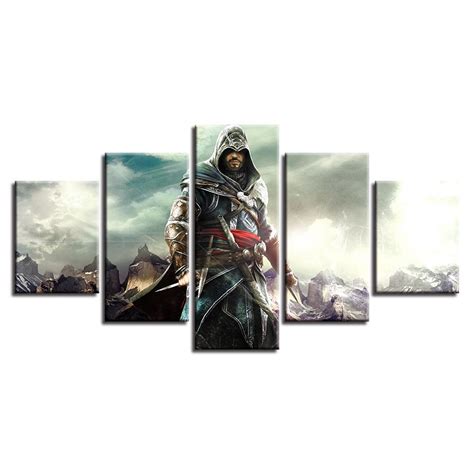 Assassins Creed Movie 5 Panel Canvas Art Wall Decor Canvas Storm
