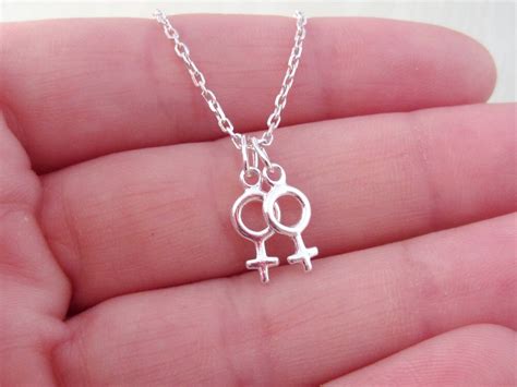 Gender Symbol Necklace Lesbian Or Gay Pride Necklace Lgbt Etsy