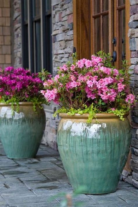 65 Attractive Front Door Flowers Pot Ideas Large Garden Pots Large