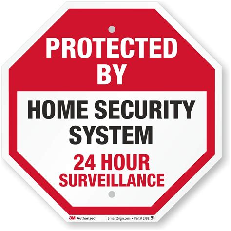 Amazon Com SmartSign Protected By Home Security System 24 Hour