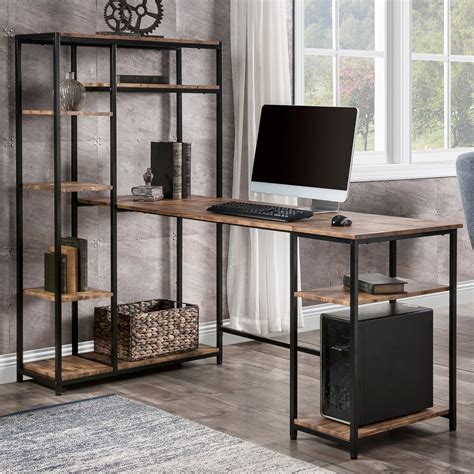 Computer Desk With Storage Shelf Office Desk With Hutch