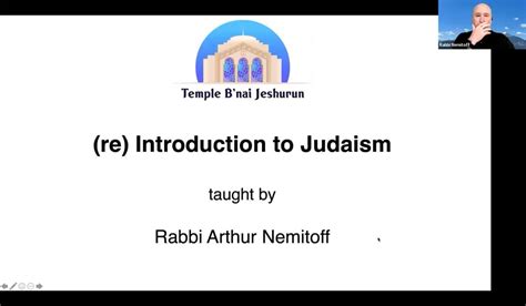 Rabbis Virtual Intro To Judaism Class Jewish Living On Vimeo