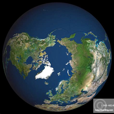 Globe North Pole True Colour Stock Photo