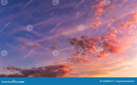 Dramatic Cloudy Sky At Sunset Or Sunrise Stock Image Image Of Sunbeam