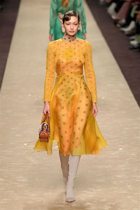 Thank you all for your love, now you can contact us through social. GIGI HADID at Fendi Runway Show at Milan Fashion Week 02 ...