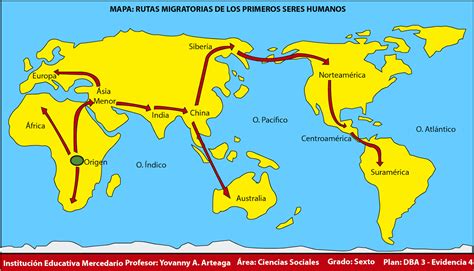 Socialesya 6° Taller 342 Mapa Rutas Migratorias De Los Primeros