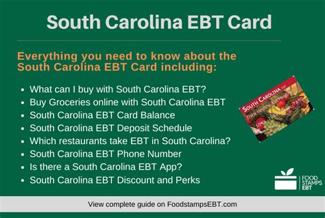 Maybe you would like to learn more about one of these? South Carolina EBT Card 2020 Guide - Food Stamps EBT