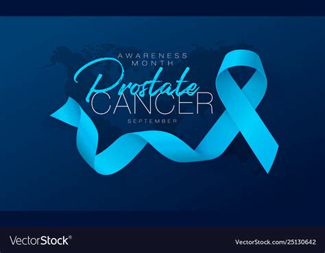 Prostate Cancer Awareness Calligraphy Poster Vector Image