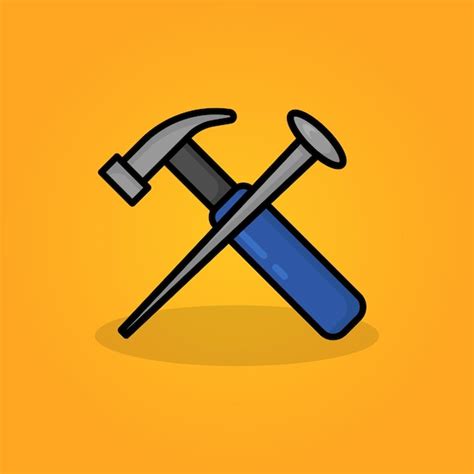Premium Vector Vector Graphic Illustration Of Hammer And Nails