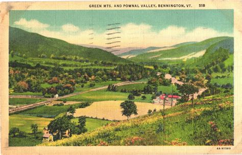 Scenic View Of Green Mountains And Pownal Valley Bennington Vermont