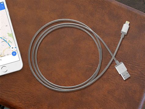 Toughlink Mfi Certified Metal Braided Lightning Cable 2 Pack Silver