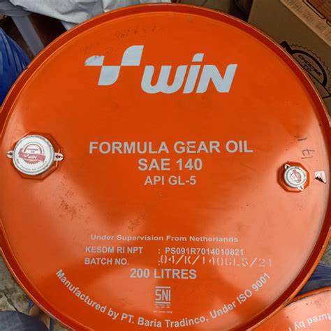 Jual Oli Gardangearbox Win Drum Formula Gear Sae 140 Api Gl5hda 200l