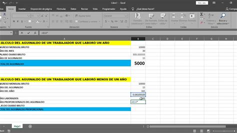 CÁlculo Del Aguinaldo Total Y Proporcional En Excel Youtube