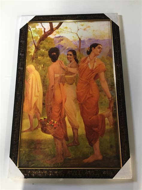 Shakuntala Painting By Raja Ravi Varma Laminated Wallframes Etsy