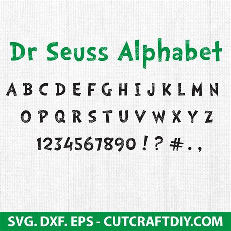 Dr Seuss Alphabet Svg Dr Seuss Svg Dr Seuss Font Svg