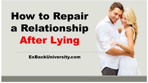 how to repair a relationship after lying youtube