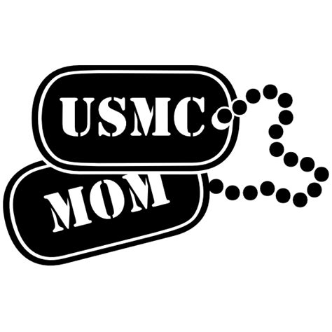 Us Marine Corps Mom Dogtags Sticker