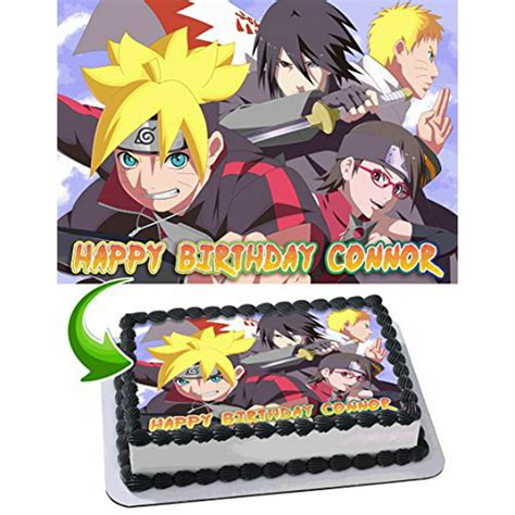 Boruto Naruto Next Generations Edible Cake Topper Personalized Birthday