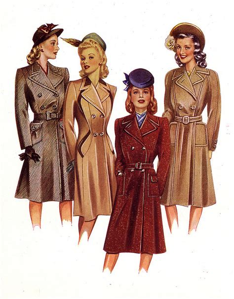 A La Mode Fashion During 1940s Ww2