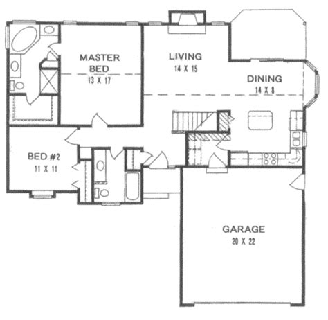 Monsterhouseplans.com offers 29,000 house plans from top designers. Traditional Style House Plan - 2 Beds 2 Baths 1200 Sq/Ft ...