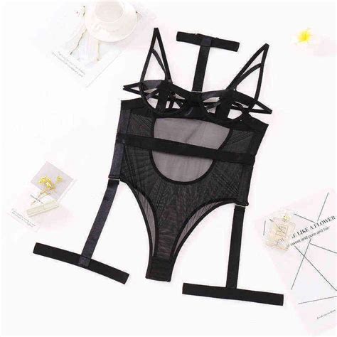 Hot Sexy Underwear Lace Erotic Top Sensual Lingerie For Woman Hollow Out Bodysuit Porn Exotic