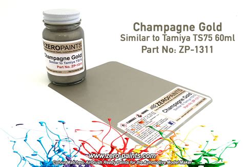 Champagne gold is a beige (light brown color) gold material. Champagne Gold Paint - Similar to TS75 60ml | ZP-1311 | Zero Paints