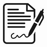 Icon Contract Agreement Business Pen Affidavit Icons