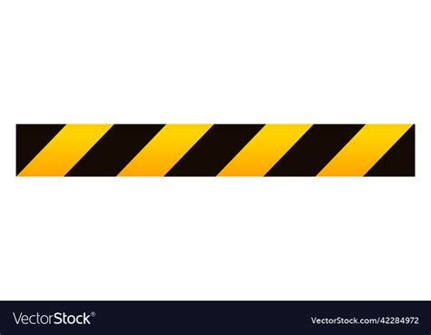 Yellow Black Striped Tape Caution Barrier Symbol Vector Image
