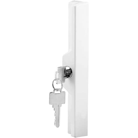 Prime Line Keyed White Sliding Patio Door Lock Home Hardware
