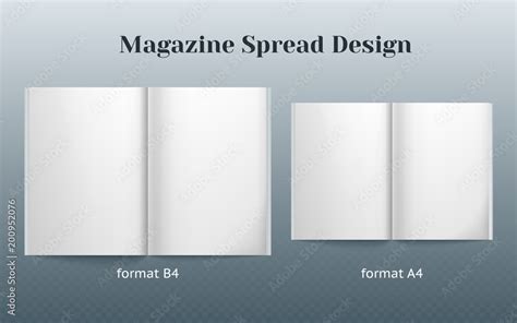 Double Page Spread Magazine Design Two Isolated Templates Of The B4