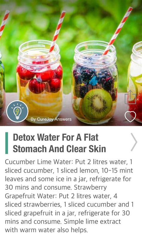 Vitamin Detox Water For A Flat Tummy And Clear Skin Flat Stomach