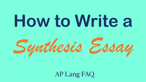How To Write A Synthesis Essay Ap Lang Q1 Tips Coach Hall Writes