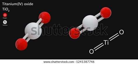 Titaniumiv Oxide Molecular Formula Tio2 O2ti Stock Illustration