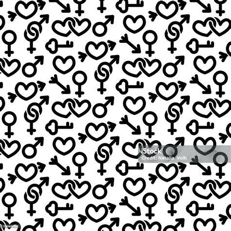 Heart Male Female Pattern 2 Stock Illustration Download Image Now Abstract Abstract