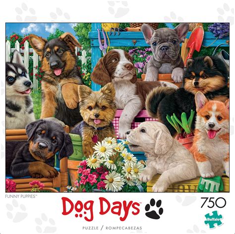 Buffalo Games Dog Days Funny Puppies 750 Piece Jigsaw Puzzle