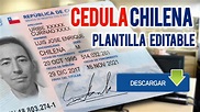 Plantilla editable de CEDULA CHILENA - 2020 ~ Tramites Venezuela