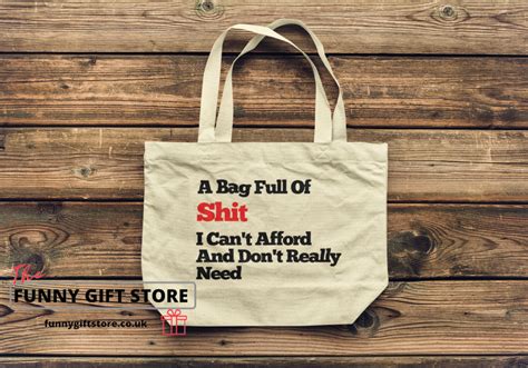 A Bag Full Of Shit Tote Bag Funny T Store