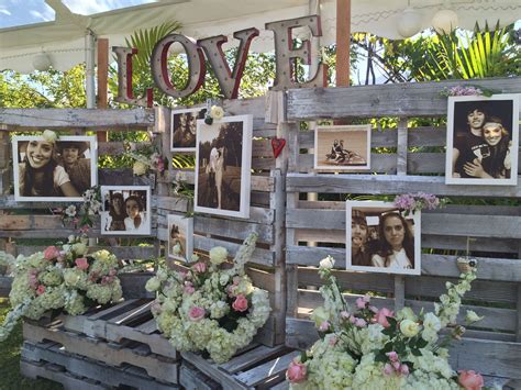 Country Chic Wooden Pallet Wedding Backdrop L O V E
