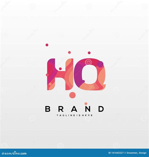 Initial Letter Hq Logo With Colorful Circle Background Letter