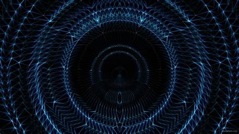 Fluctuating Blue Motion Laser Lines Effect On Blue Circle Black Motion