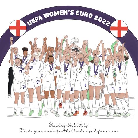 England Womens Football Team Print Lionesses Print Euro Etsy Uk
